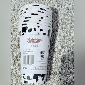 Black Cowhide Disposable Cups